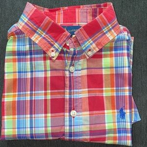 POLO by Ralph Lauren boys shirt sleeved, plaid button down shirt like new!